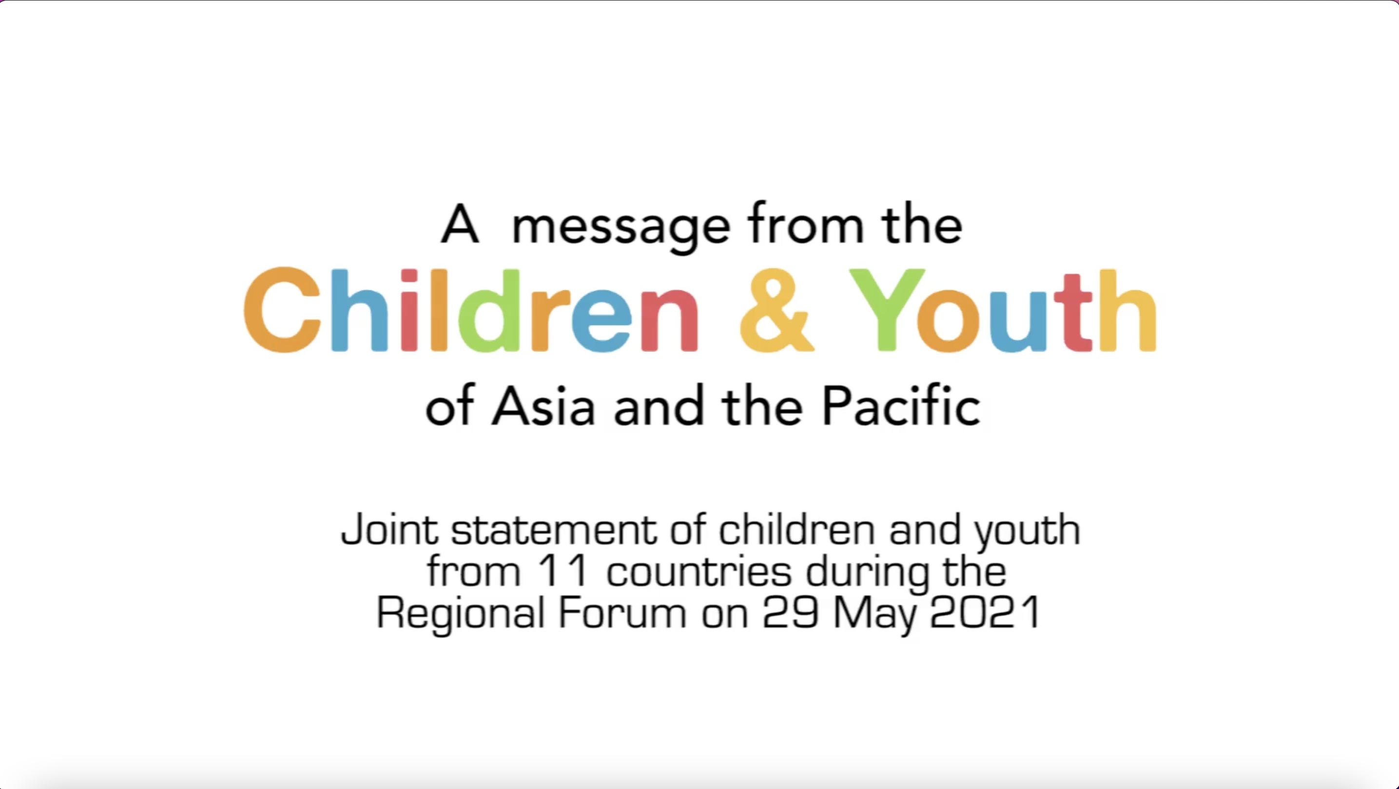 The voices of children and youth on CRVS in Asia and the Pacific